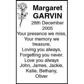 Photo of GARVIN Margaret