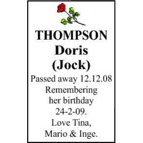 Photo of DORIS Thompson