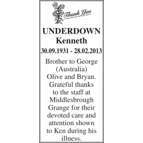Photo of KENNETH UNDERDOWN