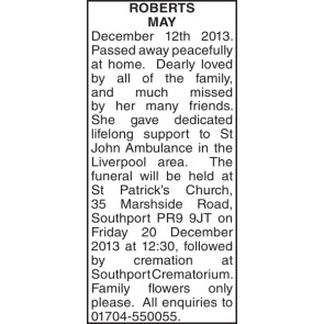 Photo of MAY Roberts