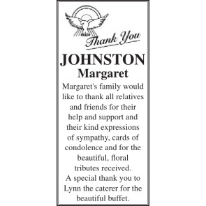 Photo of MARGARET JOHNSTON