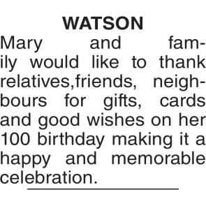 Photo of MARY WATSON