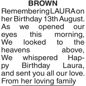 Photo of LAURA Remembering