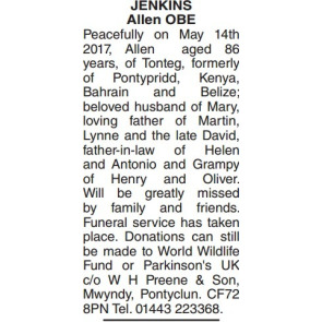 Photo of ALLEN JENKINS