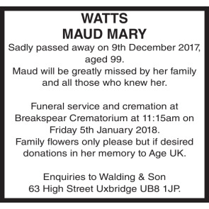 Photo of MAUD MARY WATTS