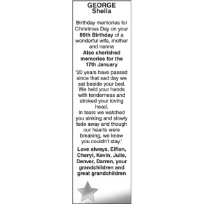 Notice Gallery for Sheila GEORGE