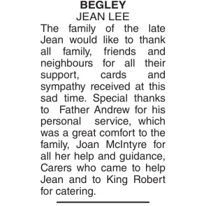 Photo of JEAN LEE BEGLEY