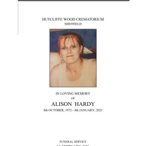 Notice Gallery for ALISON HARDY