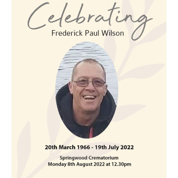 Notice Gallery for Frederick Paul WILSON