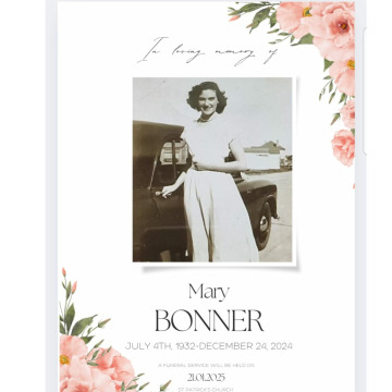 Photo for notice Mary BONNER (NEE BARRY)