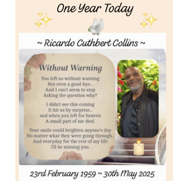 Photo for notice Ricardo Cuthbert COLLINS