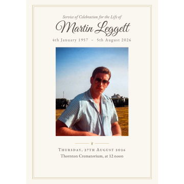 Photo for notice Martin LEGGETT