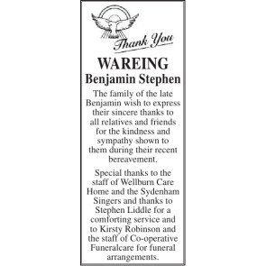 Photo of BENJAMIN STEPHEN WAREING