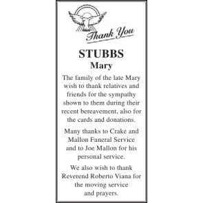 Photo of MARY STUBBS