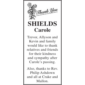 Photo of CAROLE TREVOR SHIELDS