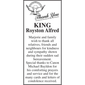 Photo of ROYSTON ALFRED KING