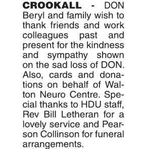 Photo of DON CROOKALL