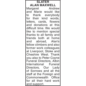 Photo of ALAN MAXWELL SLATER