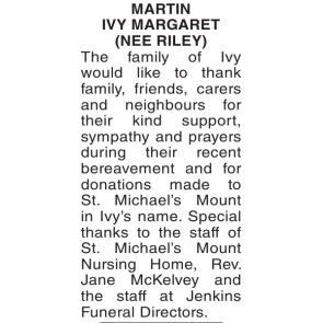 Photo of IVY MARGARET MARTIN